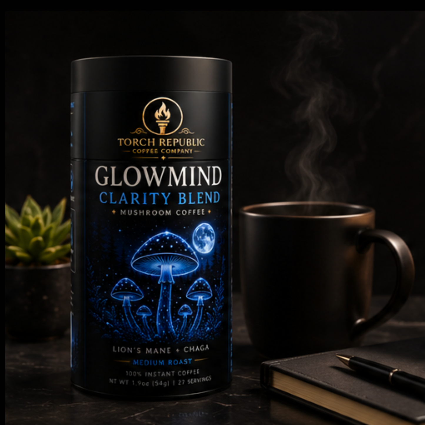 GlowMind Clarity Instant Mushroom Coffee
