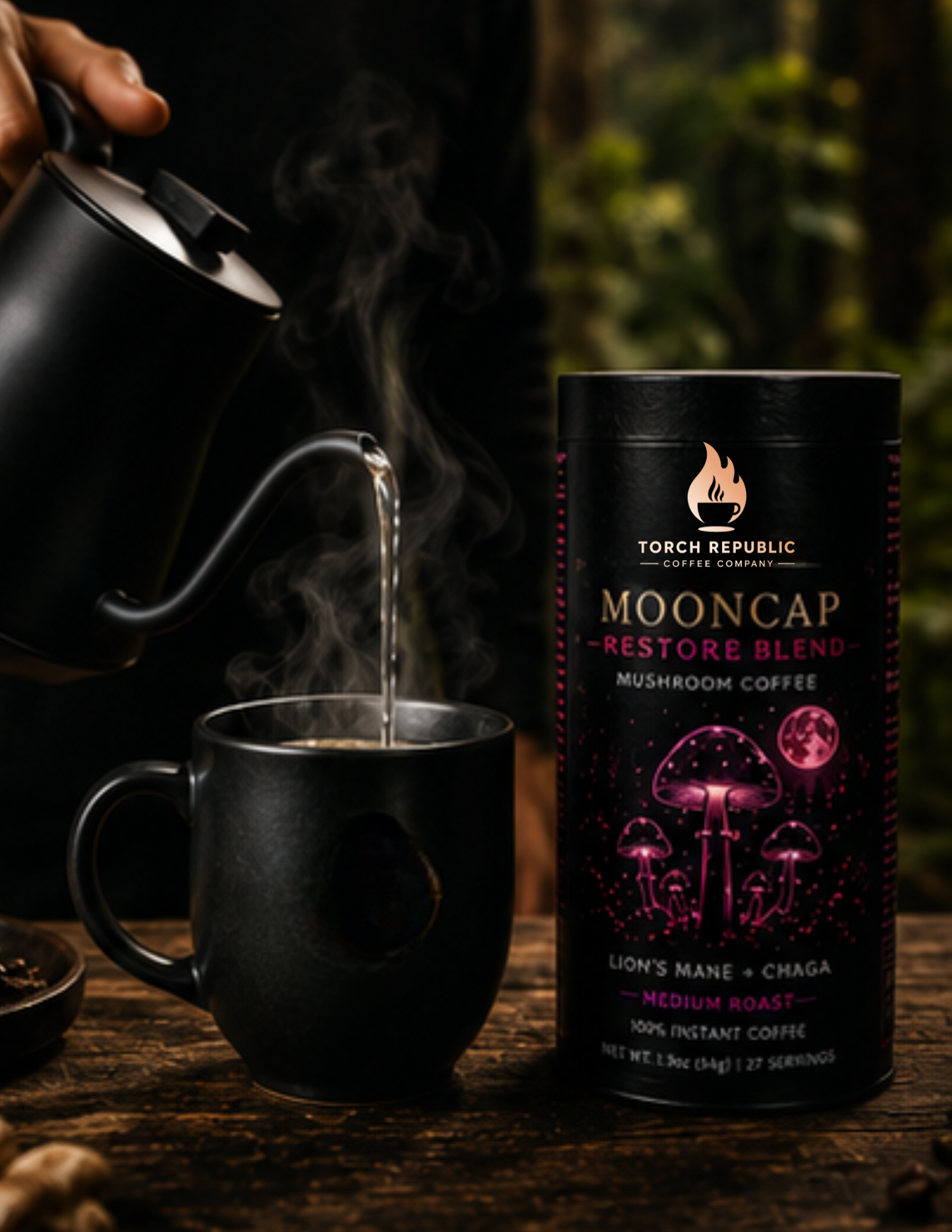 Mooncap Restore — Dark Roast Instant Mushroom Coffee