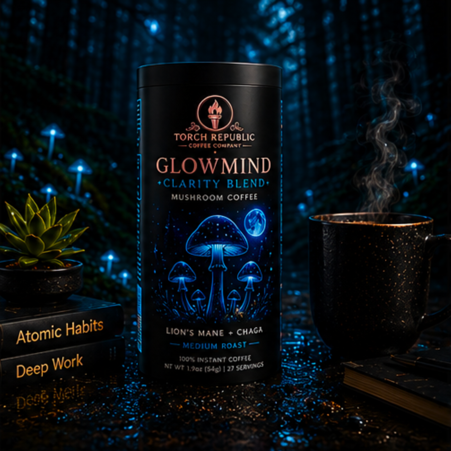 GlowMind Clarity Instant Mushroom Coffee