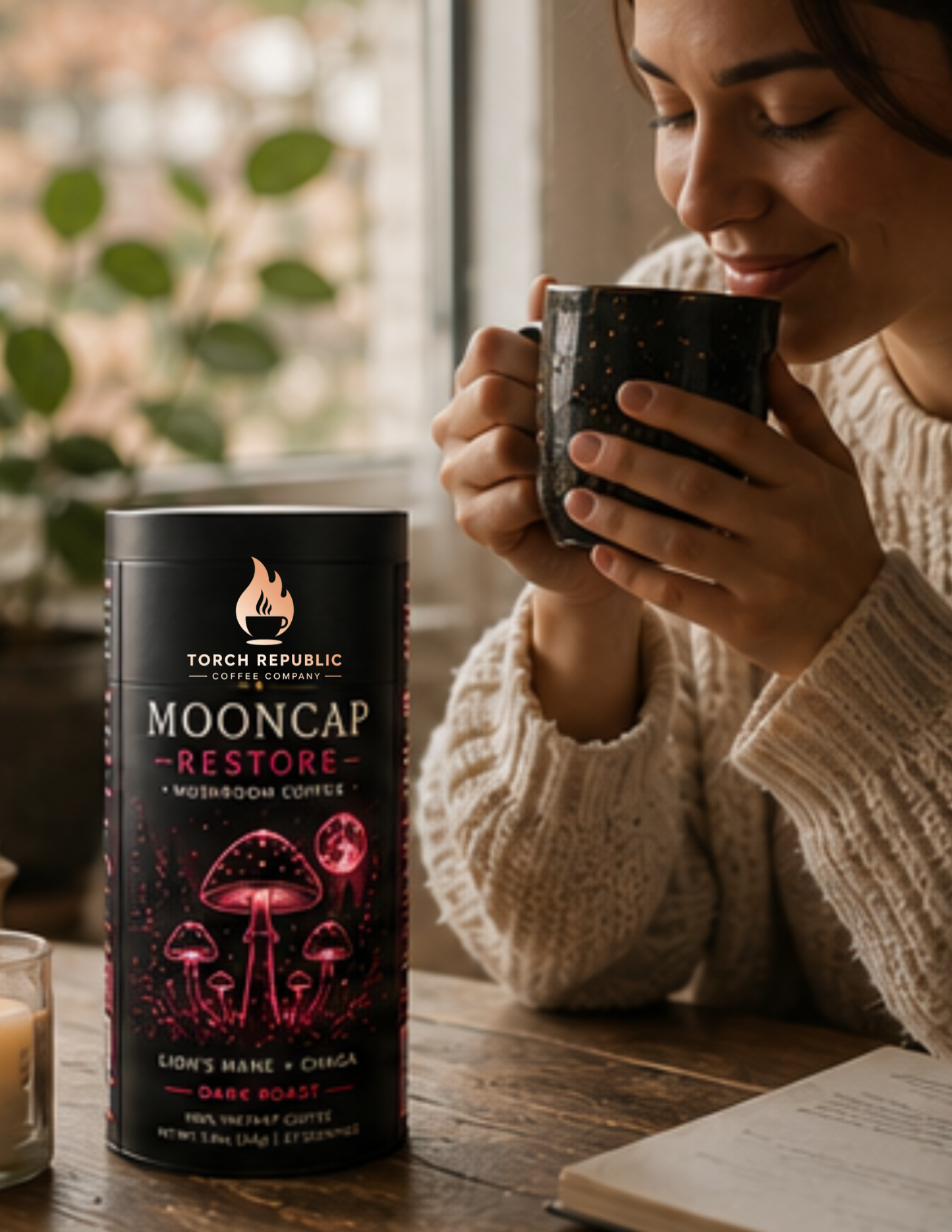 Mooncap Restore — Dark Roast Instant Mushroom Coffee