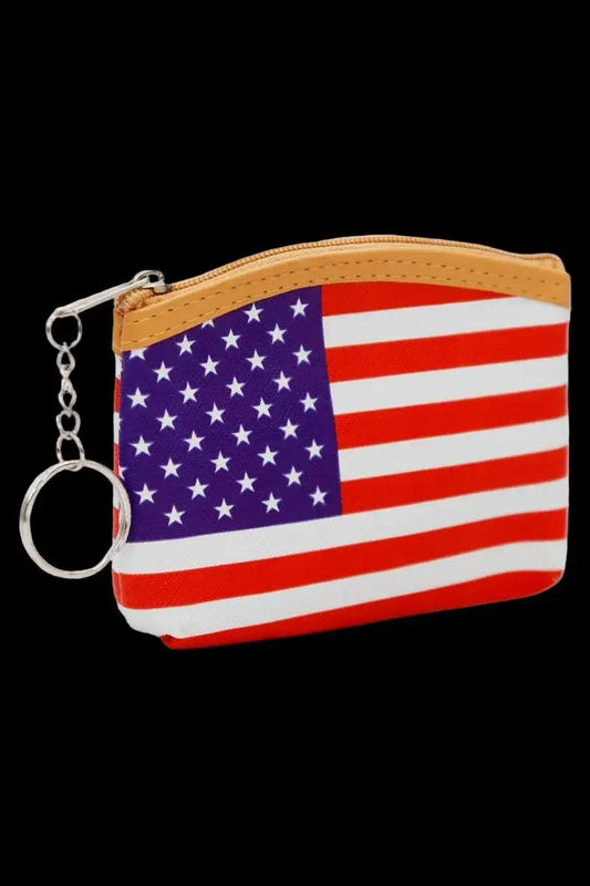 American Flag PU Leather Coin Purse Bag - LiberTees for All